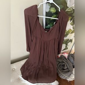 Abercrombie Emerson Sweetheart Balloon Sleeve Mini Dress